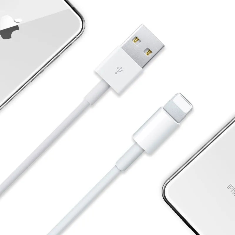 3-metre long grey Apple Lightning to USB fast charging cable for iPhone and iPad.
