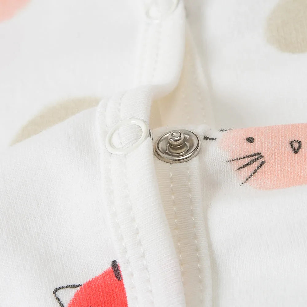 Cotton baby jumpsuit long climb style for newborns to 12 months, available in combination colours