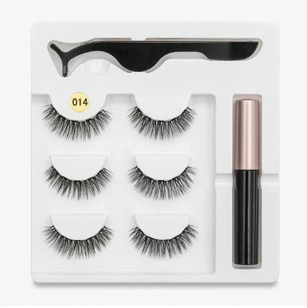 Magnetic false eyelashes set for easy, glue-free application