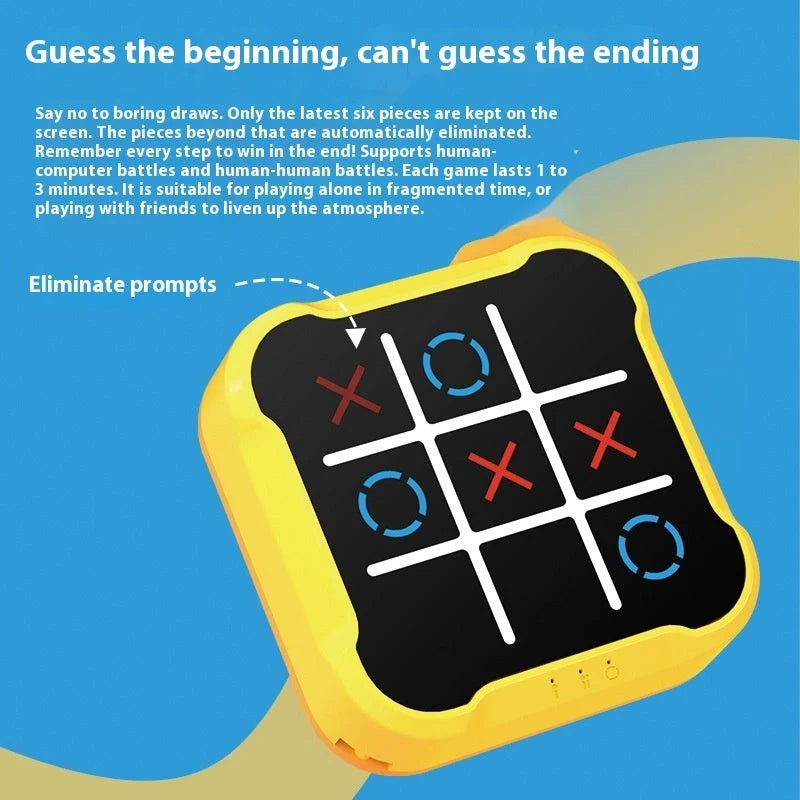 Educational Tictactoe Three-character Chess Set in British orange and yellow