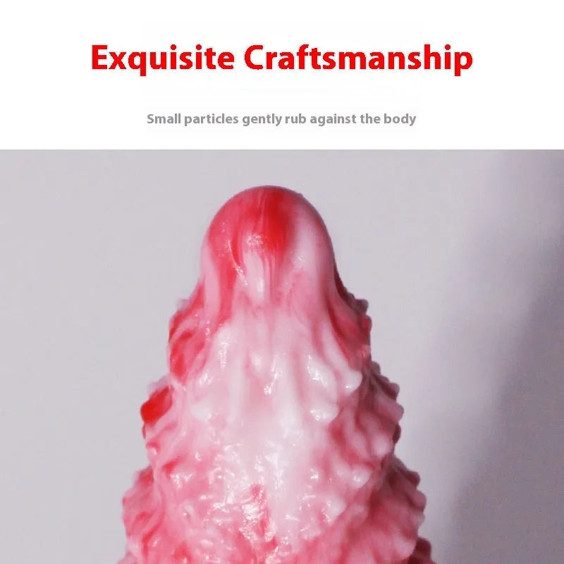 Pink platinum silicone women's masturbation device with realistic penis shape