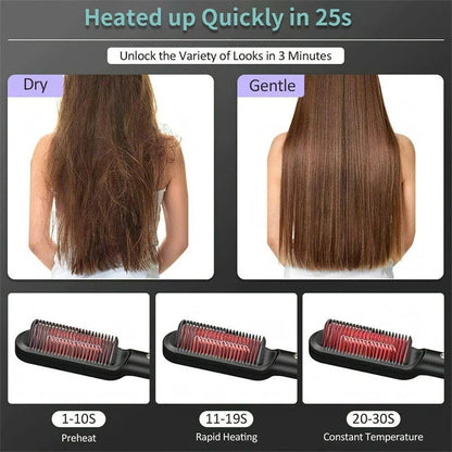 2-in-1 Hair Straightener and Curling Tong with Negative Ion Technology in red, black, white, and green