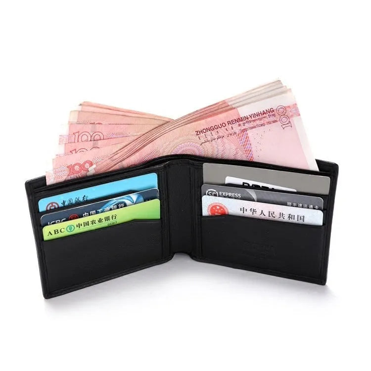 Pearl fishskin short grinding beads wallet with cowhide in horizontal square European American style