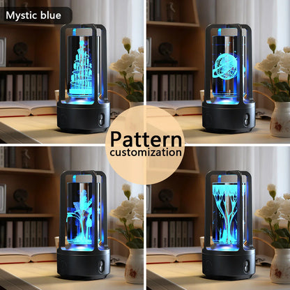 Elegant 2-in-1 Bluetooth speaker lamp with touch-sensitive controls for adjusting lighting and music