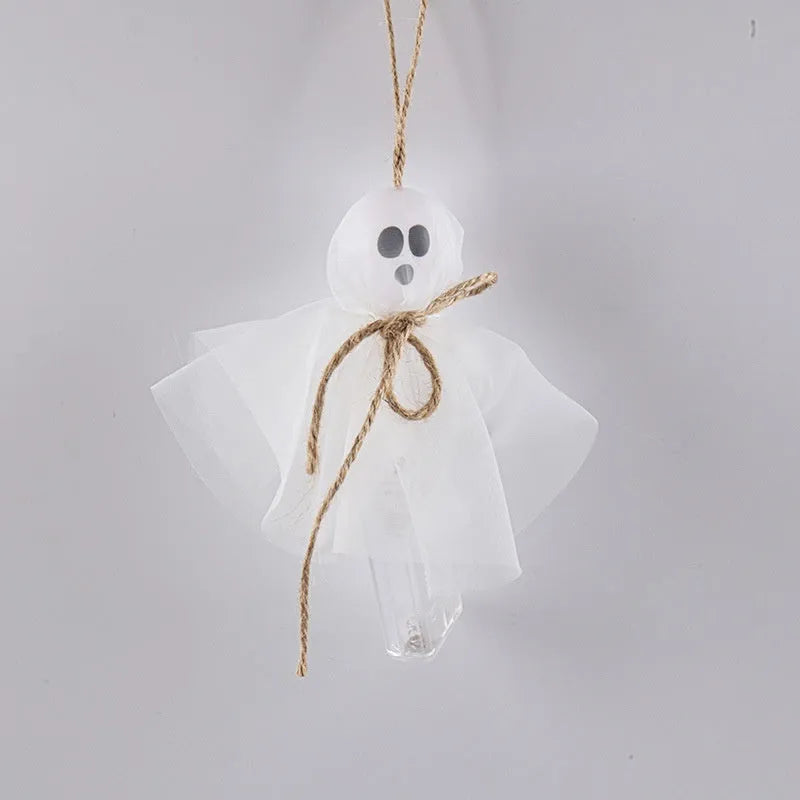 Halloween LED lighting chain with colourful ghost-shaped lights for party decoration
