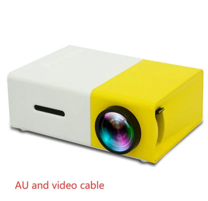 Portable home cinema mini projector with 3D HD LED display, HDMI, USB, and 1080P resolution