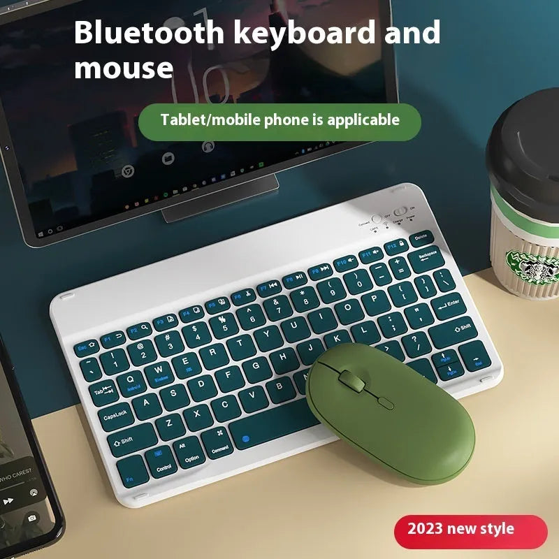 Bluetooth wireless keyboard for tablets in elegant white colour with USB-C charging cable