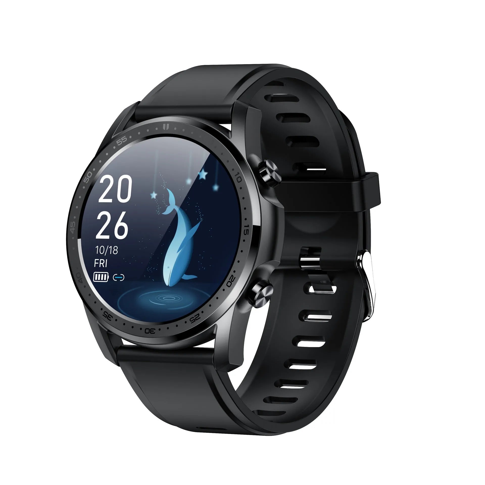 Youth2 black smart bracelet with body temperature monitoring on a wrist