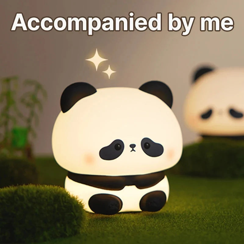 Panda LED Night Light with adjustable colors and USB rechargeable battery