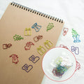 Assorted Christmas-themed special-shaped metal paper clips in festive colours, set of 18 pieces