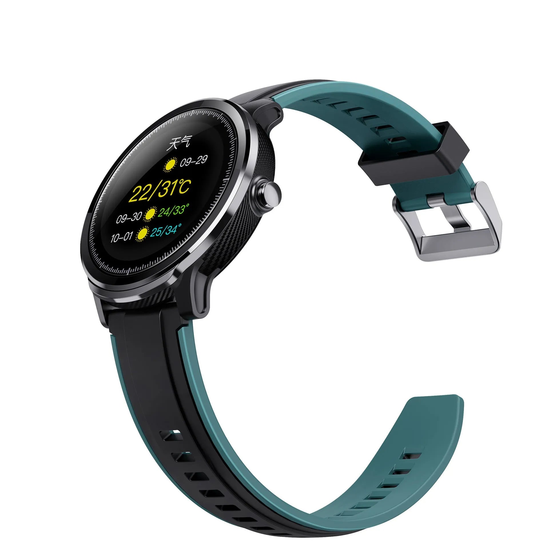 Kospet PROBE smart watch with 1.3 inch touch screen on silicone wrist strap