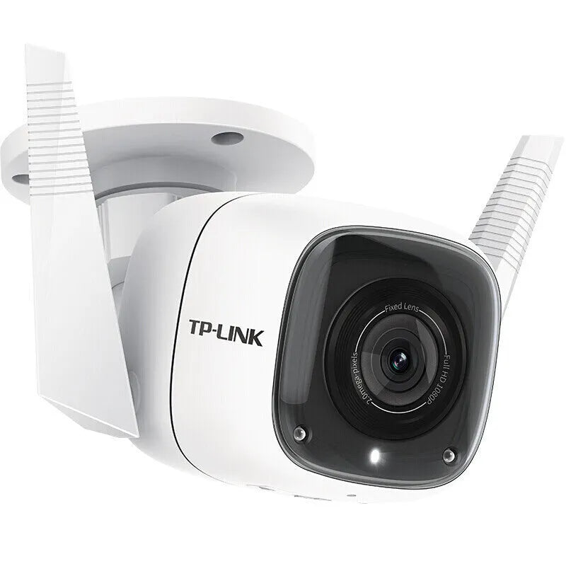 Outdoor security camera unit with 1080p resolution and infrared night vision capability