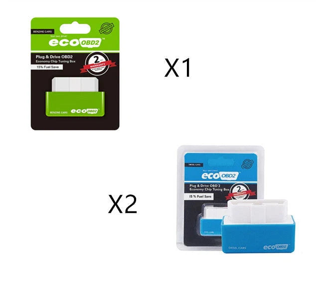 ECO OBD2 Driver Chip Tuning Box for gasoline cars, reduces fuel consumption by up to 15%