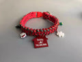 Green dog leash with hand-holding rope and P-chain, featuring a zinc alloy release buckle.