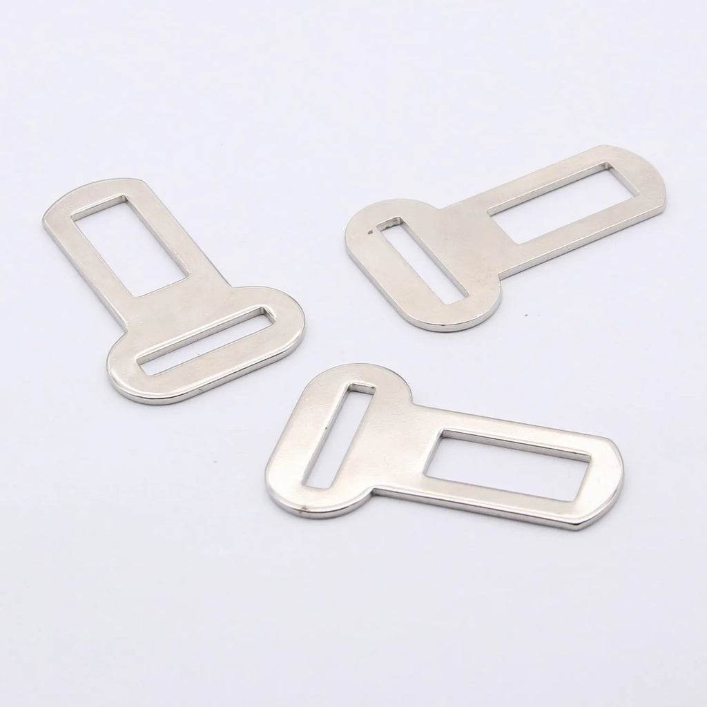 26mm silvery metal pet safety buckle with quick-release clasp for dog restraint systems