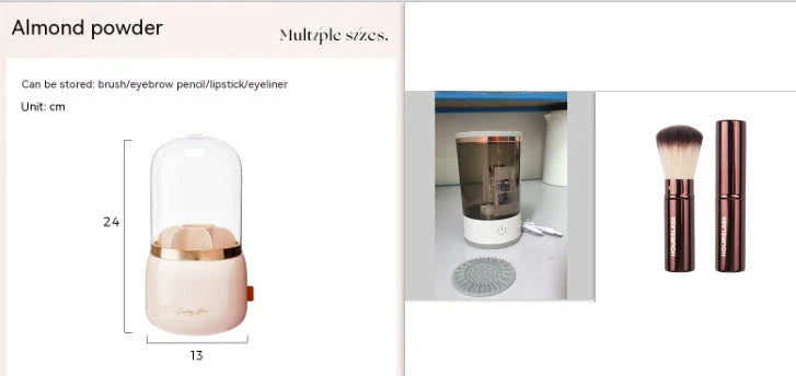 Automatic Makeup Brush Cleaner - Portable Electric Brush Spinner for Deep Cleaning