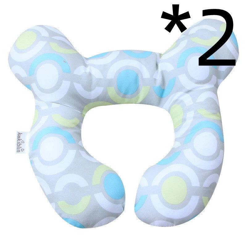 U-shaped baby head support pillow in various styles for car safety seats
