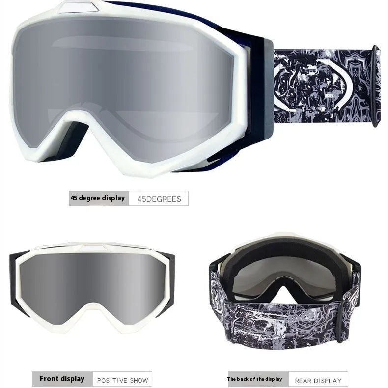 Motorcycle goggles with double layer anti-fog lenses and a TPU frame in a choice of five colours.