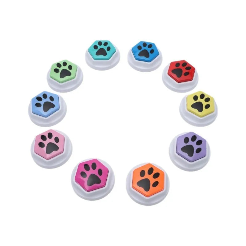 Pet communication training talk button squeeze box in blue colour, made of ABS, for dog and cat behaviour training
