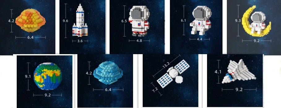 DIY Mini Astronaut Building Blocks for children's creative play