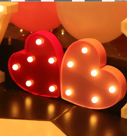 Luminous LED letter and number night light for weddings and parties