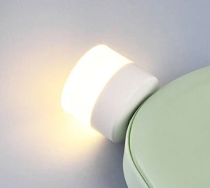 Compact USB LED night light in multiple colours for eye protection and portable use