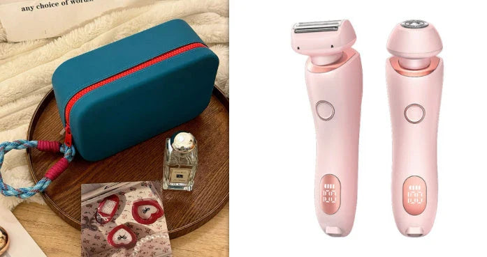 An electric shaver for women with foil and rotating heads for comprehensive hair removal