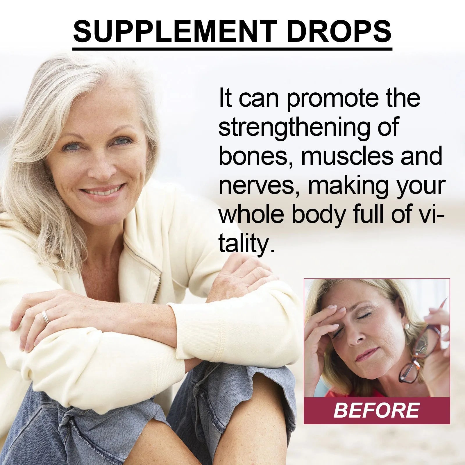 Googeer Body Care Drops liquid supplement in a 30ml bottle with dropper.