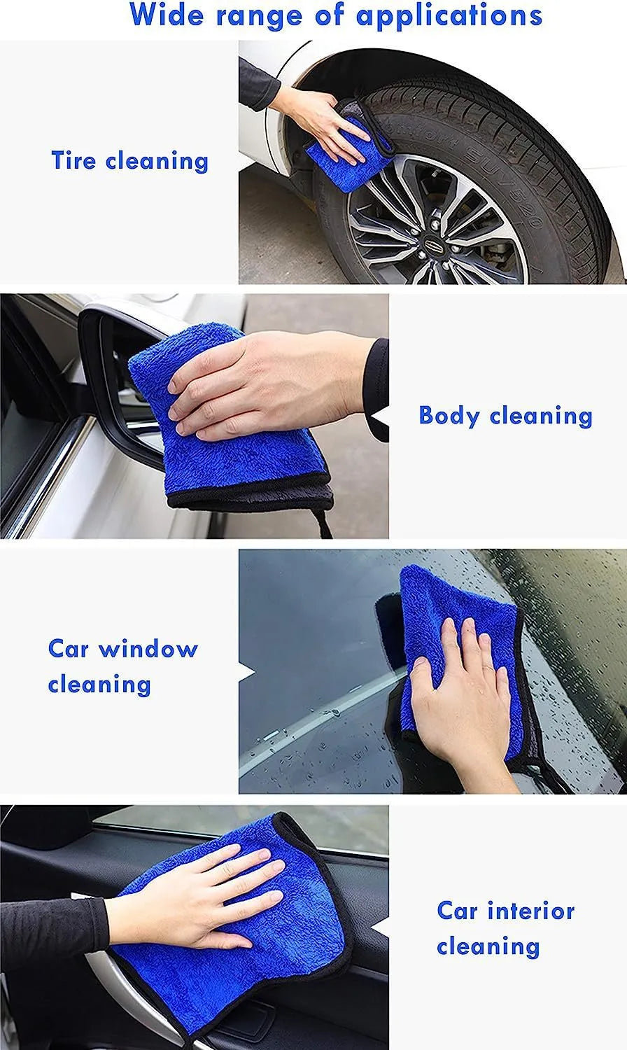 Car dust collector with retractable handle and five fibre brush heads on a car dashboard