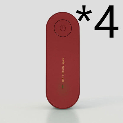 Compact negative ion air purifier in various colors, releasing 5 million ions to purify the air in your home or office