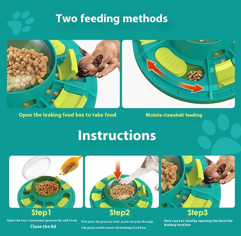 Interactive dog puzzle toy for IQ improvement and slow feeding