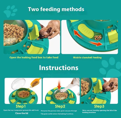 Interactive dog puzzle toy for IQ improvement and slow feeding
