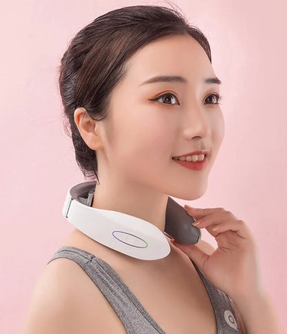 USB charging neck massager with adjustable settings for pain relief