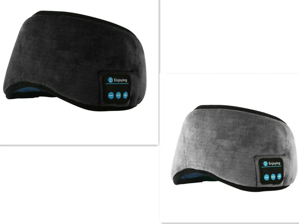 Bluetooth 5.0 wireless headband with built-in sleeping eye mask for music, calls, and relaxation