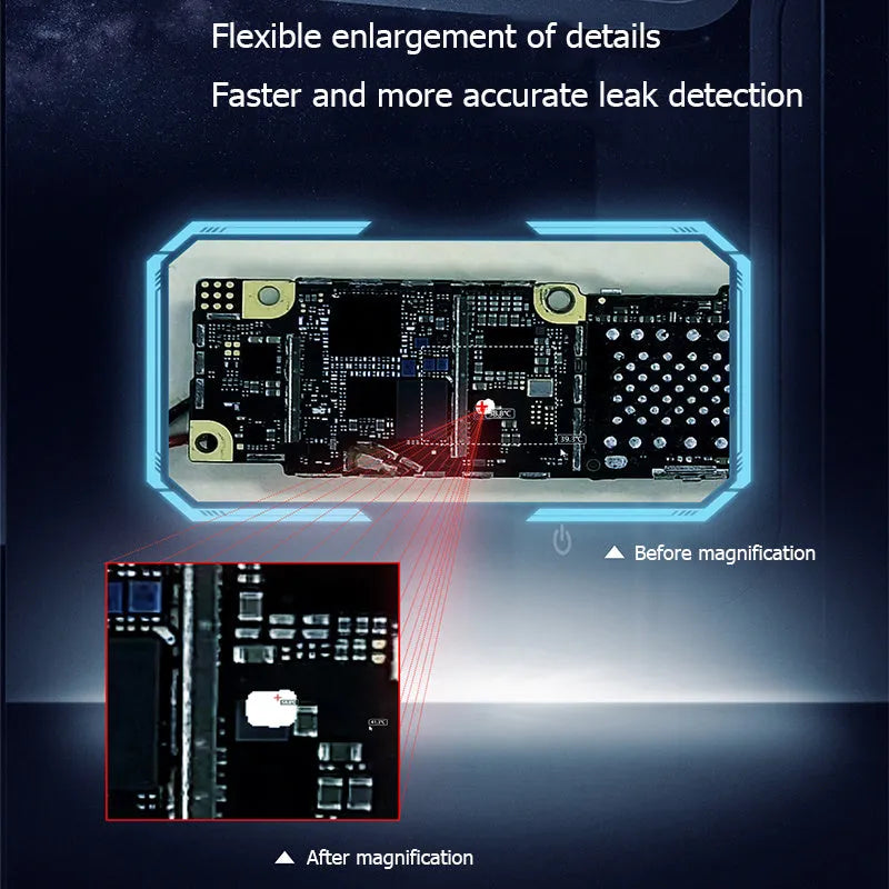 Black generation 3 mobile phone diagnostic instrument for mainboard maintenance with USB connectivity