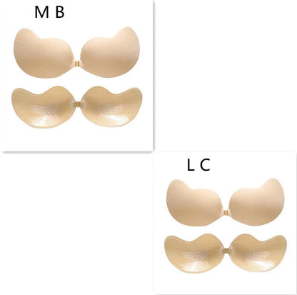 Invisible Lift Push-Up Bra in black and skin tone colors, designed for backless, strapless, and low-cut outfits