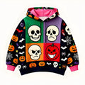 Fashion casual printed polyester sweater in size L, showing all-over colourful pattern on lightweight knit fabric