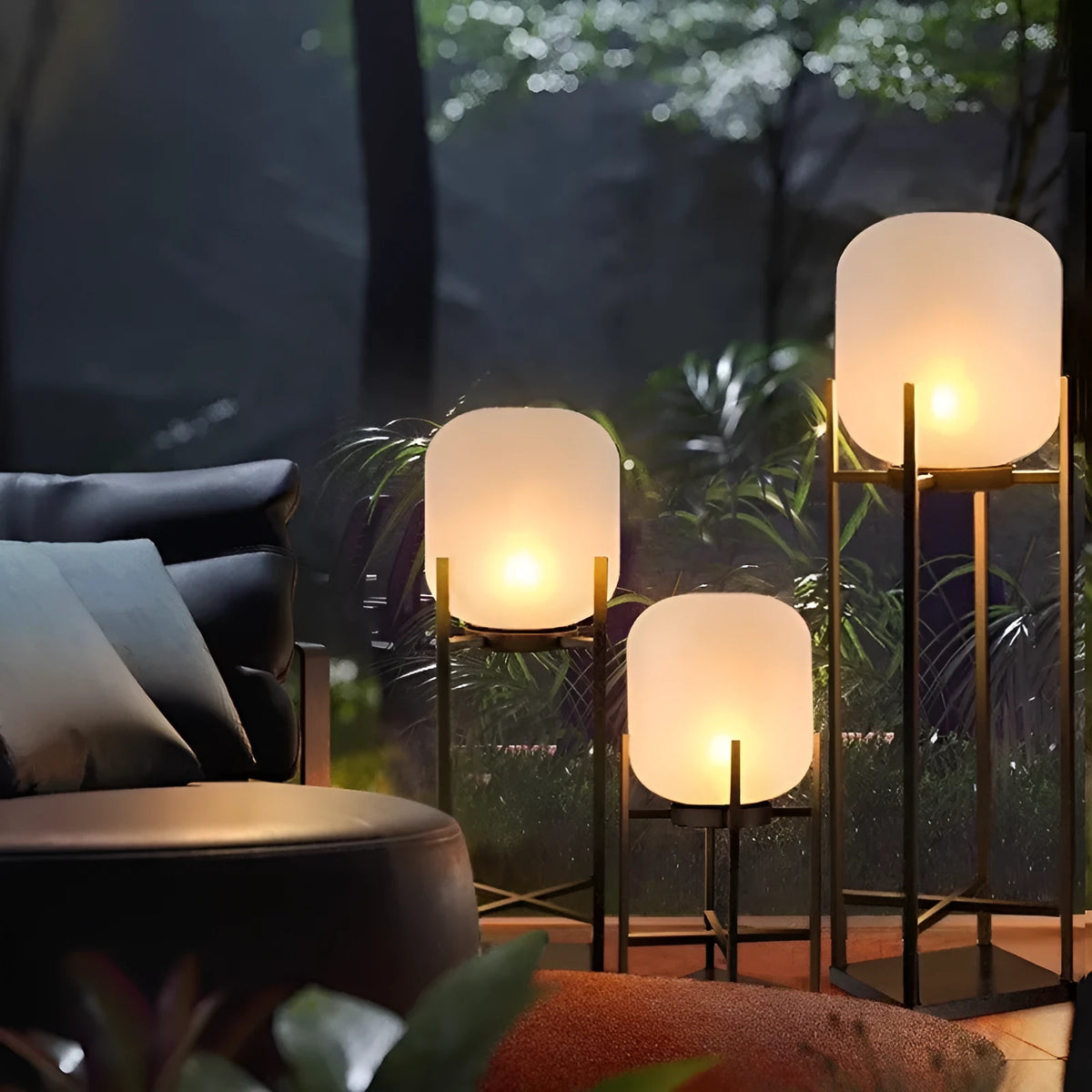 Solar outdoor courtyard landscape lamp stainless steel 48cm IP55 for garden path lighting