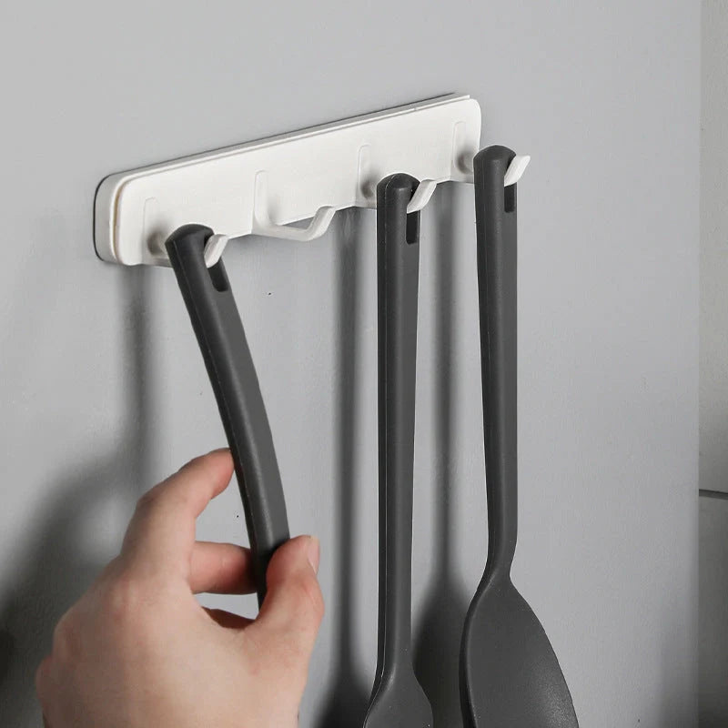 Four-row gap hook for kitchen and bathroom storage, made from durable ABS plastic
