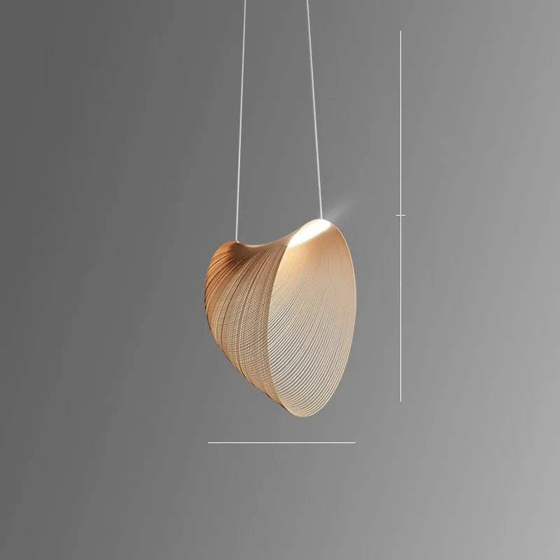 Nordic wooden LED chandelier with PMMA lampshade for dining room or bar table