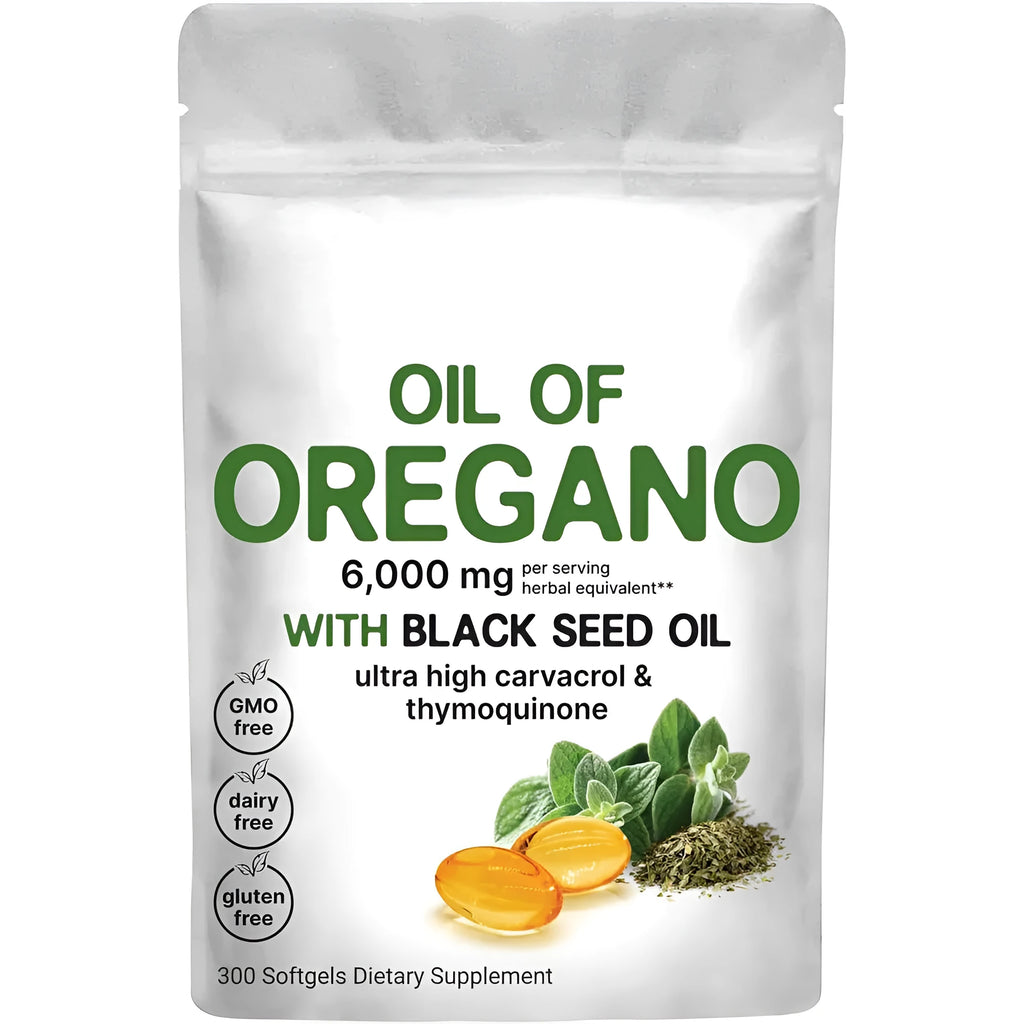 Butter Black Seed Oil soft gel capsules in packaging showing 180 or 300 tablet options
