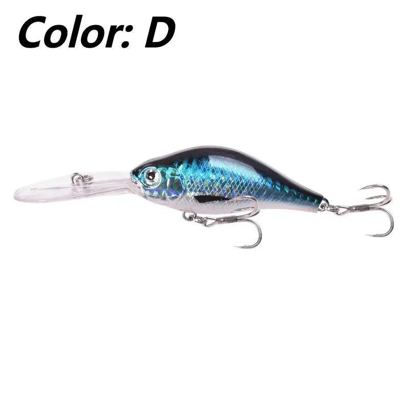 Floating Rock Little Fat Man deep diving mino fishing lure, 10.5cm long, shown in colour option A.