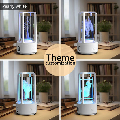 Elegant 2-in-1 Bluetooth speaker lamp with touch-sensitive controls for adjusting lighting and music