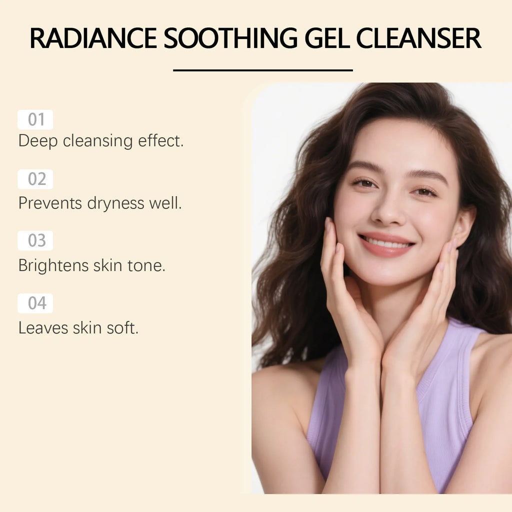 100g skin nourishing cleansing gel in a compact 4.6 x 14.7cm pack