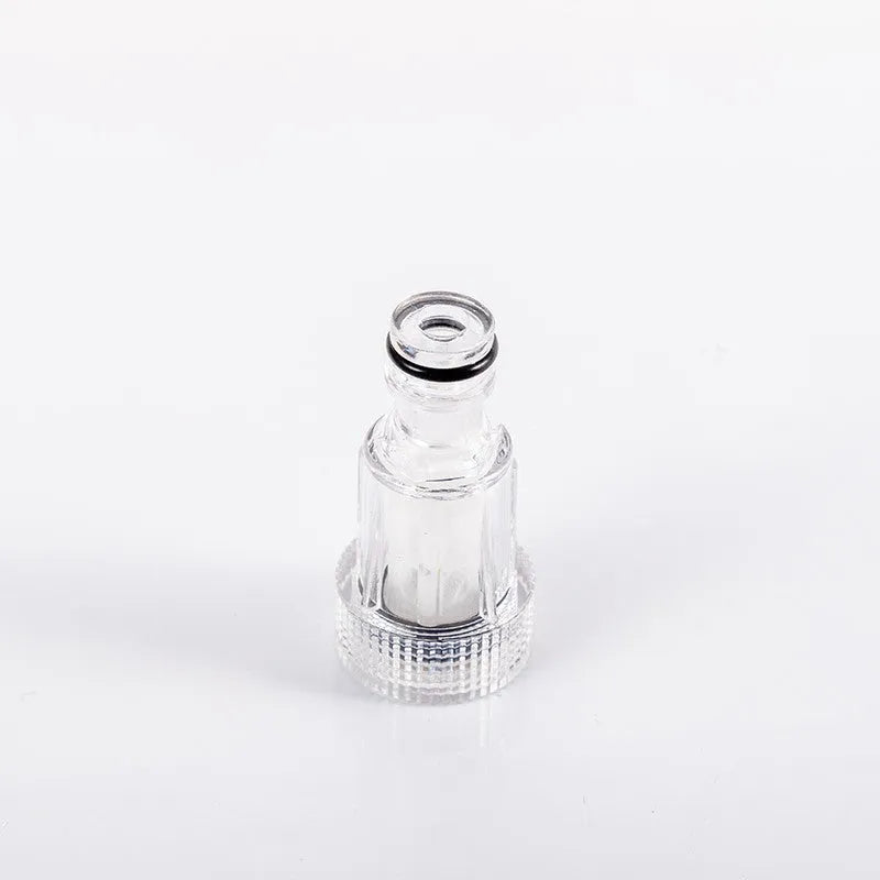 Transparent plastic inlet joint for Karcher pressure washer with 3cm diameter