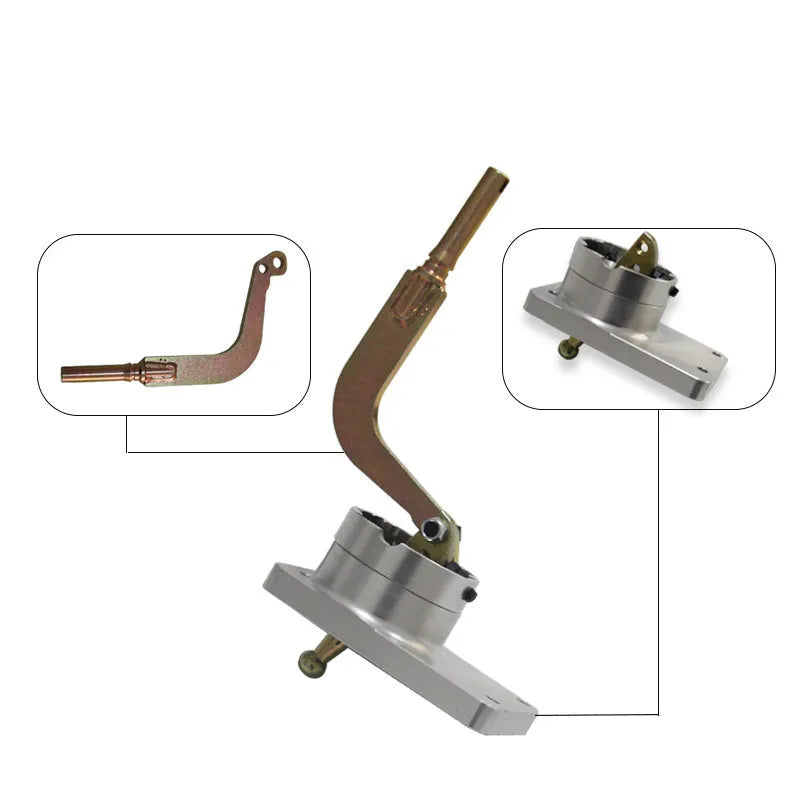 Silver aluminium alloy quick short rod shift lever for Horton vehicle models