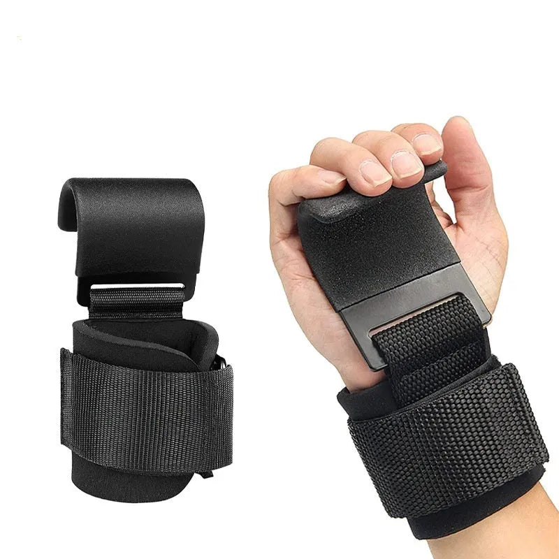 Black fitness wrist brace for pull-up training and horizontal bar exercises