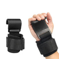 Black fitness wrist brace for pull-up training and horizontal bar exercises