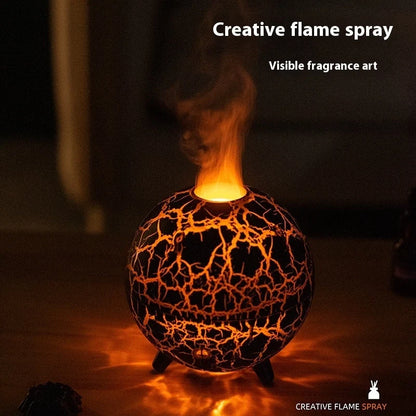 Creative Planet USB Humidifier with essential oil diffuser in black and white crackle finish