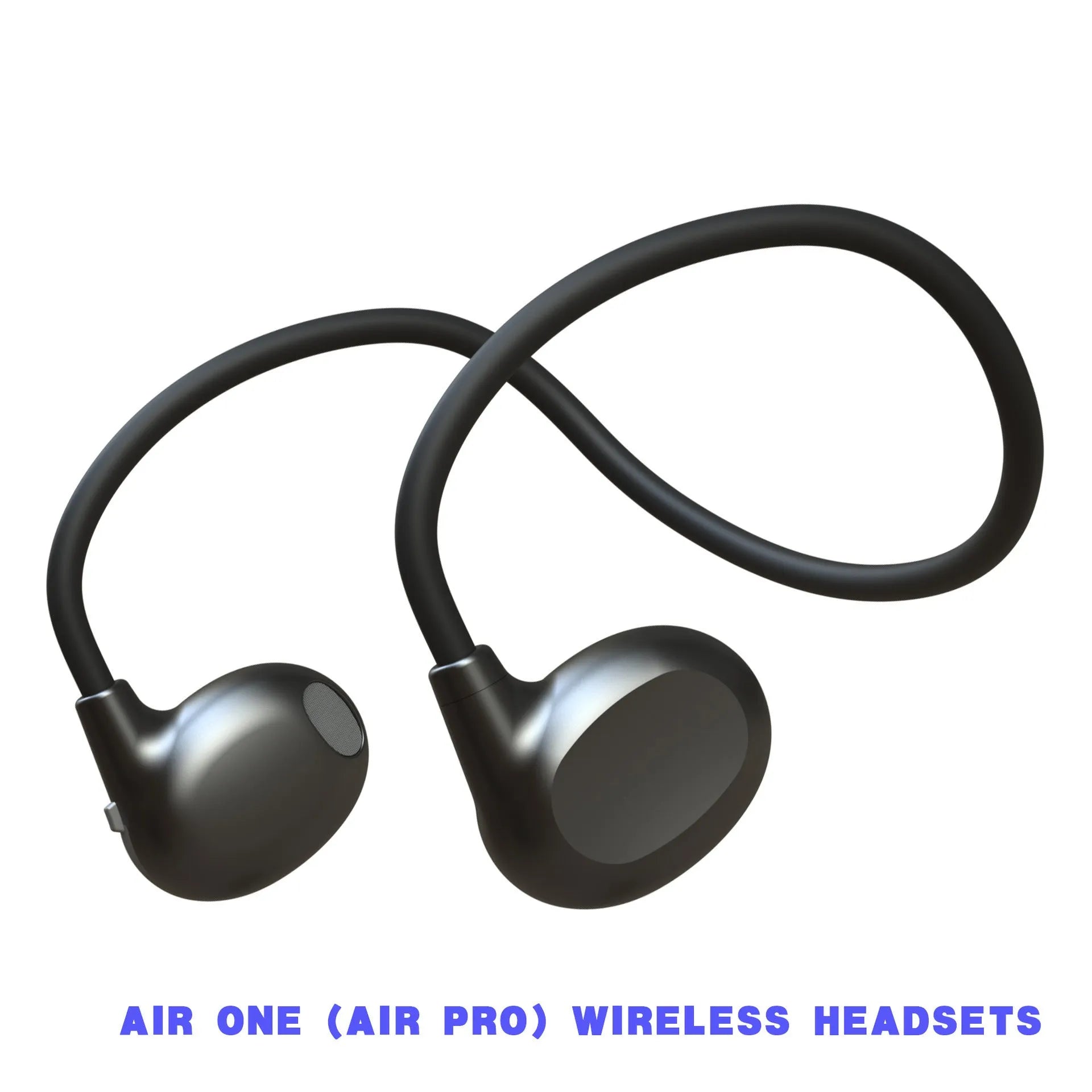 Ear hook OWS Bluetooth headset in black and white with Jerry chip, 15m range, ABS construction